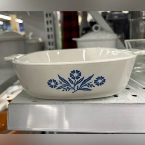 Corningware White and Blue Floral Baking Dish